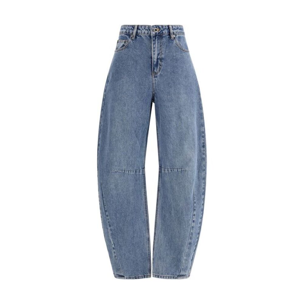 Self-Portrait Blue Cotton Relaxed Fit Women's Jeans